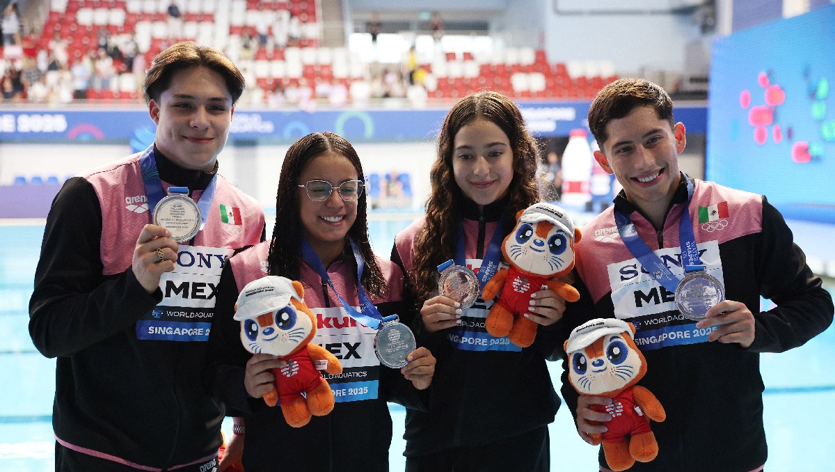 Osmar Olvera, Alejandra Estudillo, Zyanya Parra y Randal Willars ganan plata en el Mundial de Natación (Reuters)