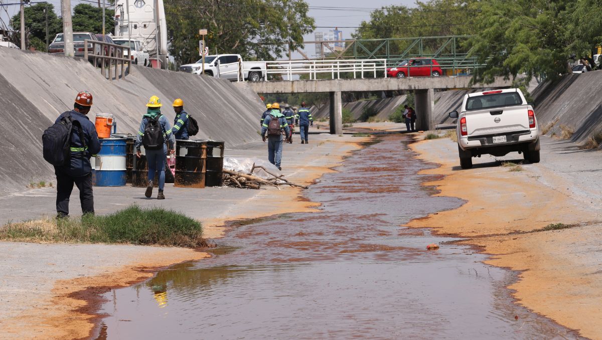 El derrame por parte de Ternium al Arroyo La Talaverna afectó San Nicolás, Apodaca y Guadalupe. | Luis Guerra
