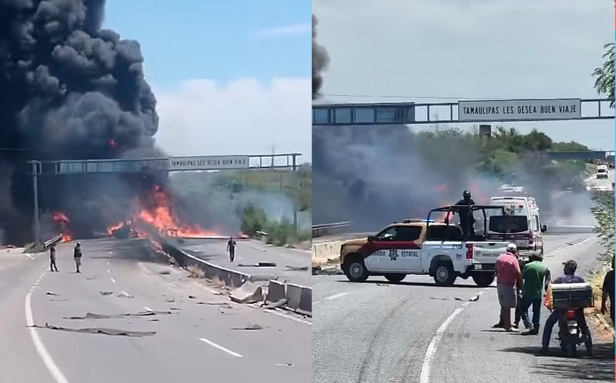 Explota pipa en los límites de Tamaulipas y Nuevo-León