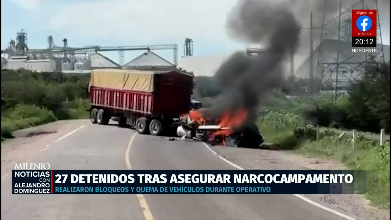 Narco campamento en Aguascalientes cae tras violentos bloqueos, 27 arrestos