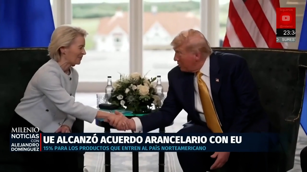 Trump pacta aranceles con la Unión Europea y logra inversión multimillonaria en Estados Unidos
