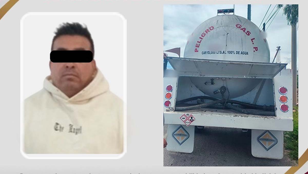 Una pipa con 15 mil litros de gas LP y su conductor fueron asegurados por la SSPH en Pachuca