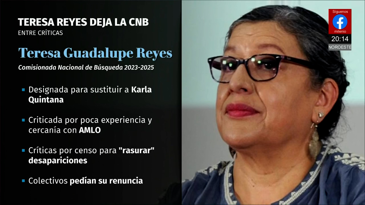 Renuncia Reyes Sahagún como titular de la Comisión Nacional de Búsqueda sin dar explicaciones