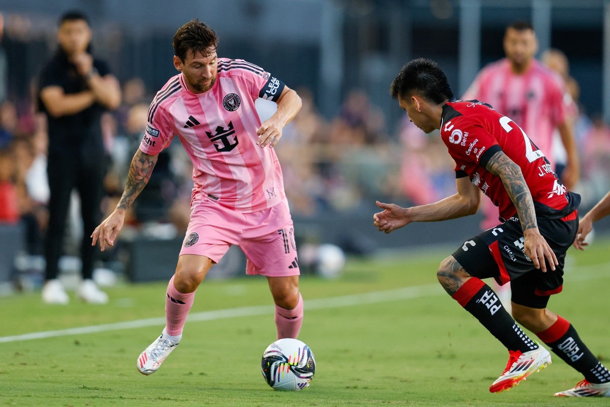 El toque de Messi le dio la victoria a Inter de Miami sobre Atlas. ( Cortesía Leagues Cup)