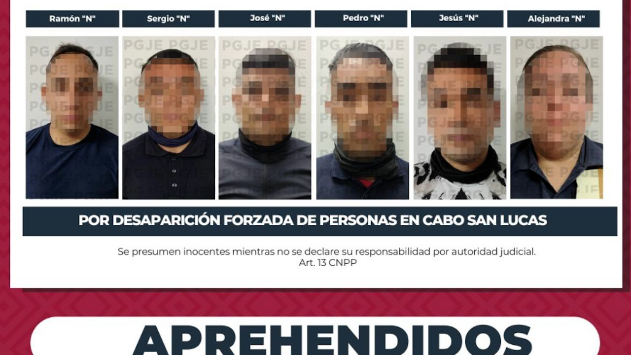 Detienen a seis policías en Los Cabos por presunta desaparición forzada de dos jóvenes