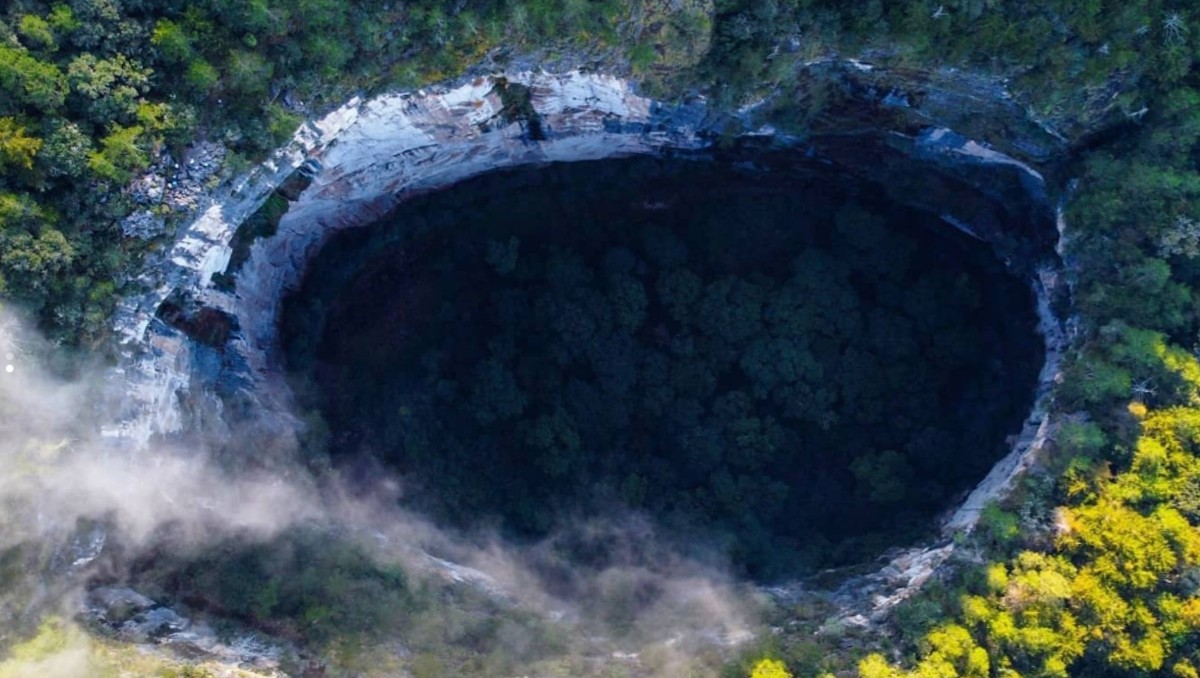 La Hoya de la Luz en la cima de la Trinidad en Xilitla, SLP. (Mochilerosmx)