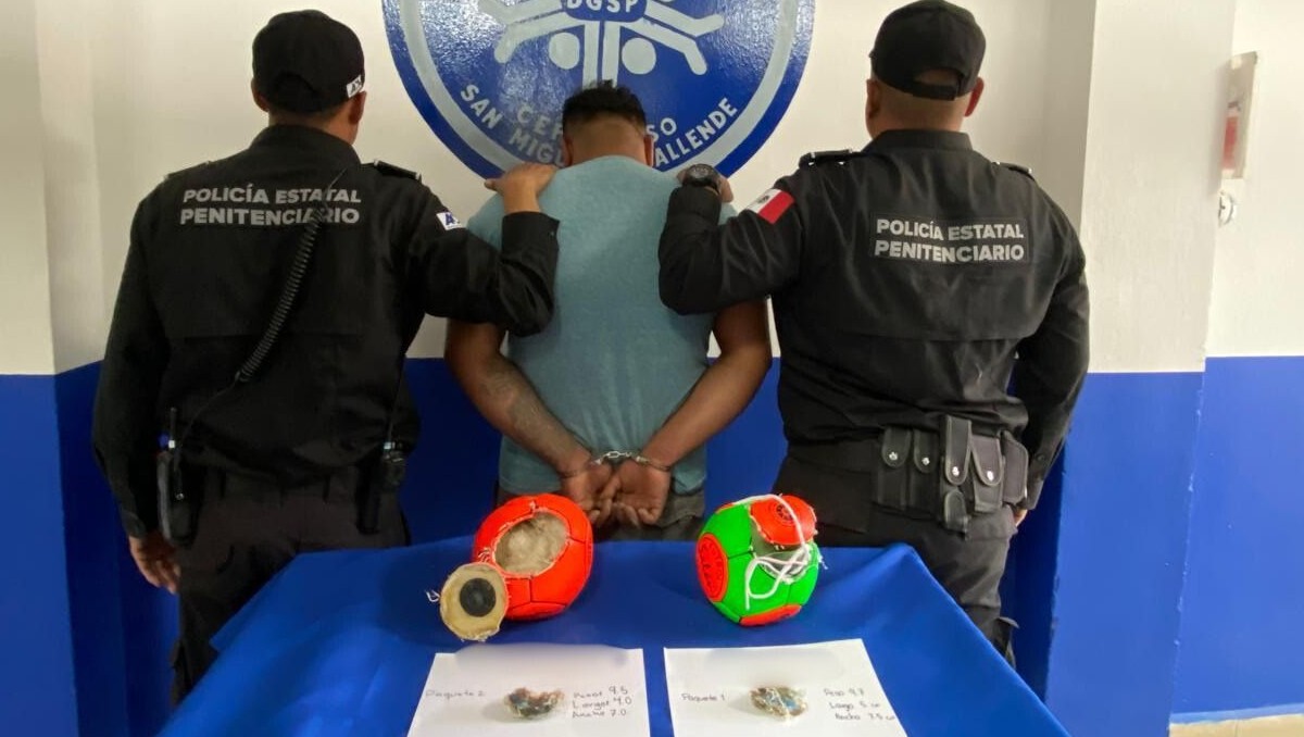 Personal penitenciario en Guanajuato detectó balones con supuesta droga “cristal” | Secretaría de Seguridad y Paz