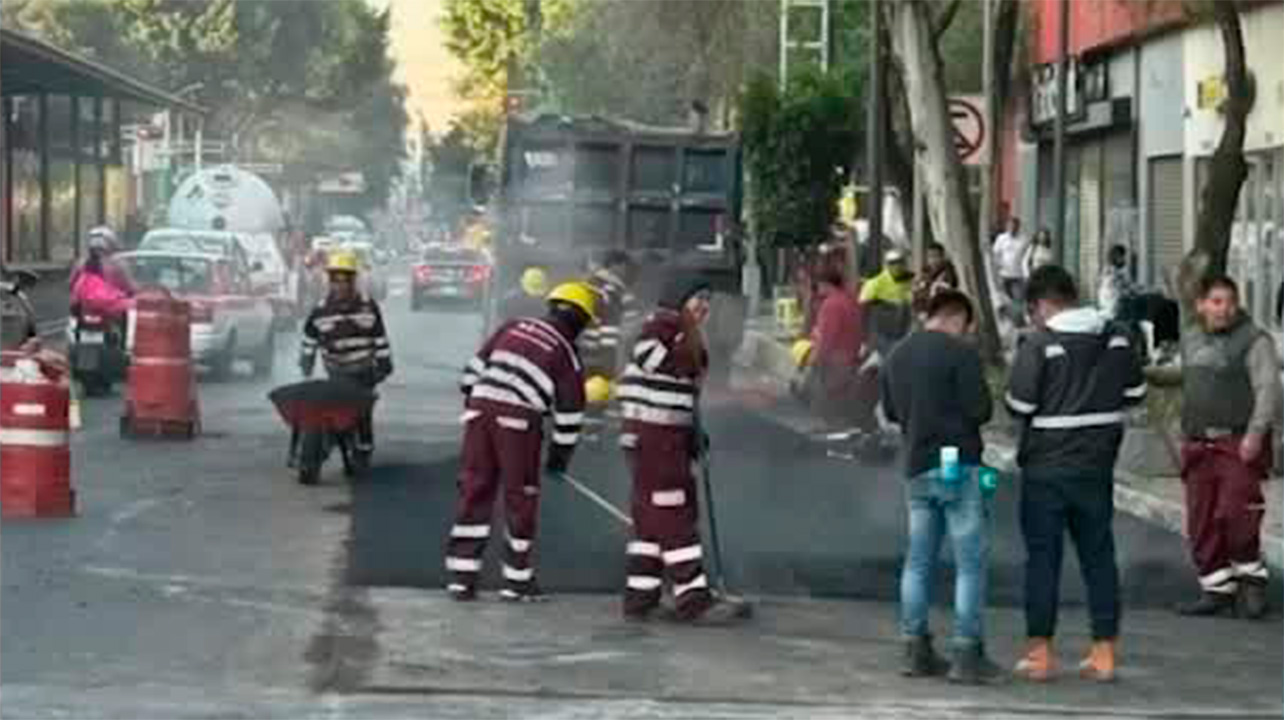 Autoridades de la CdMx concluyen los trabajos de bacheo en las avenidas primarias