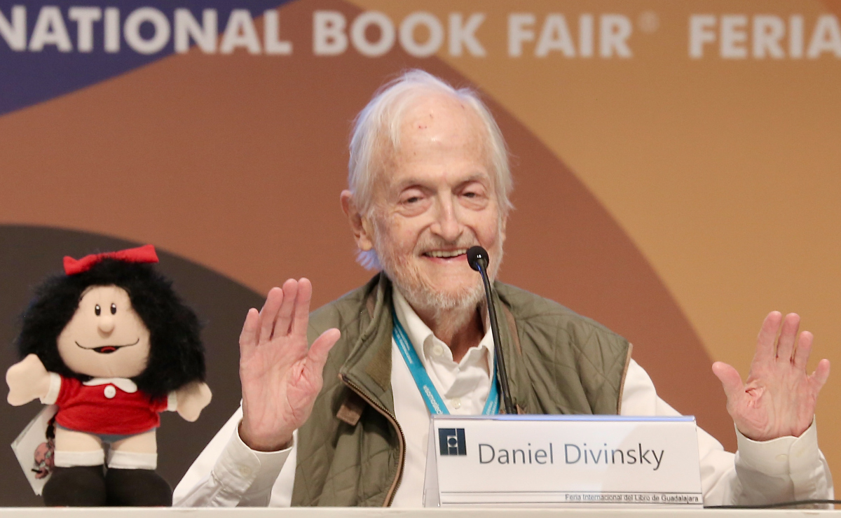 Daniel Divinsky en la Feria Internacional del Libro de Guadalajara en 2023. (Foto: Ariel Ojeda)
