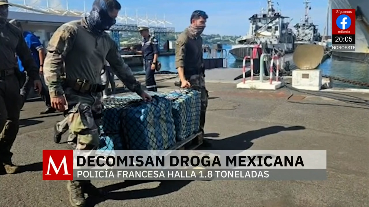 Decomisan 1.8 toneladas de drogas mexicanas en Francia durante operativo internacional