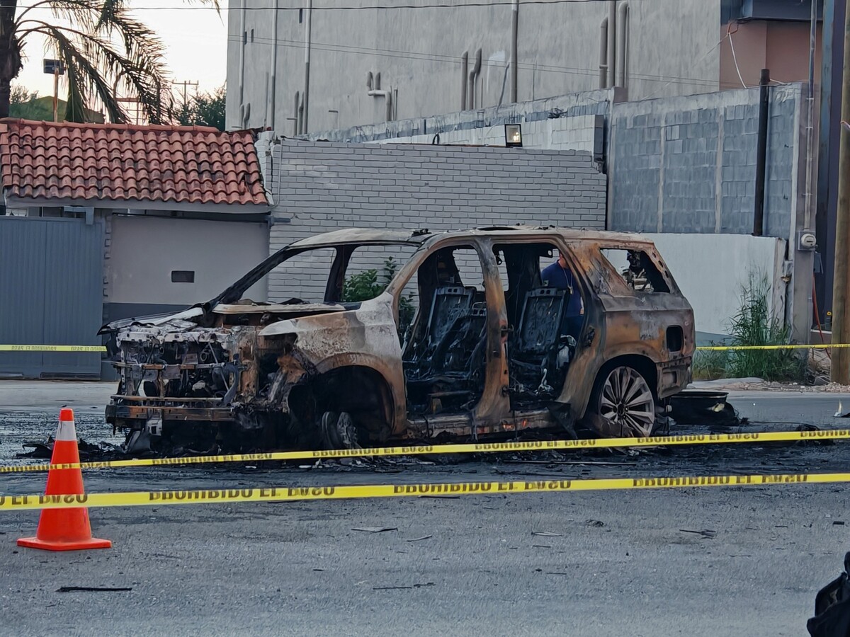 Camioneta del delegado de FGR en Tamaulipas quedó calcinada | Foto: Alerta en Tamaulipas