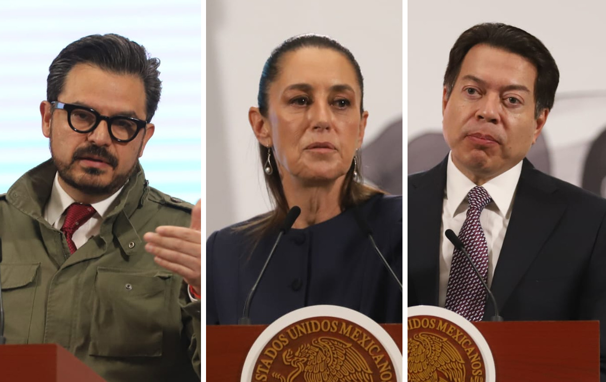 La conferencia mañanera de la Presidenta en Palacio Nacional el 4 de agosto de 2025. (Javier Ríos)