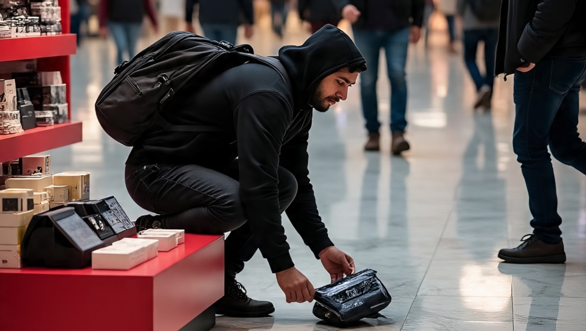 Los 'Farderos' crean y realizan distracciones para realizar los robos en tiendas departamentales y comercios. | Imagen creada con IA
