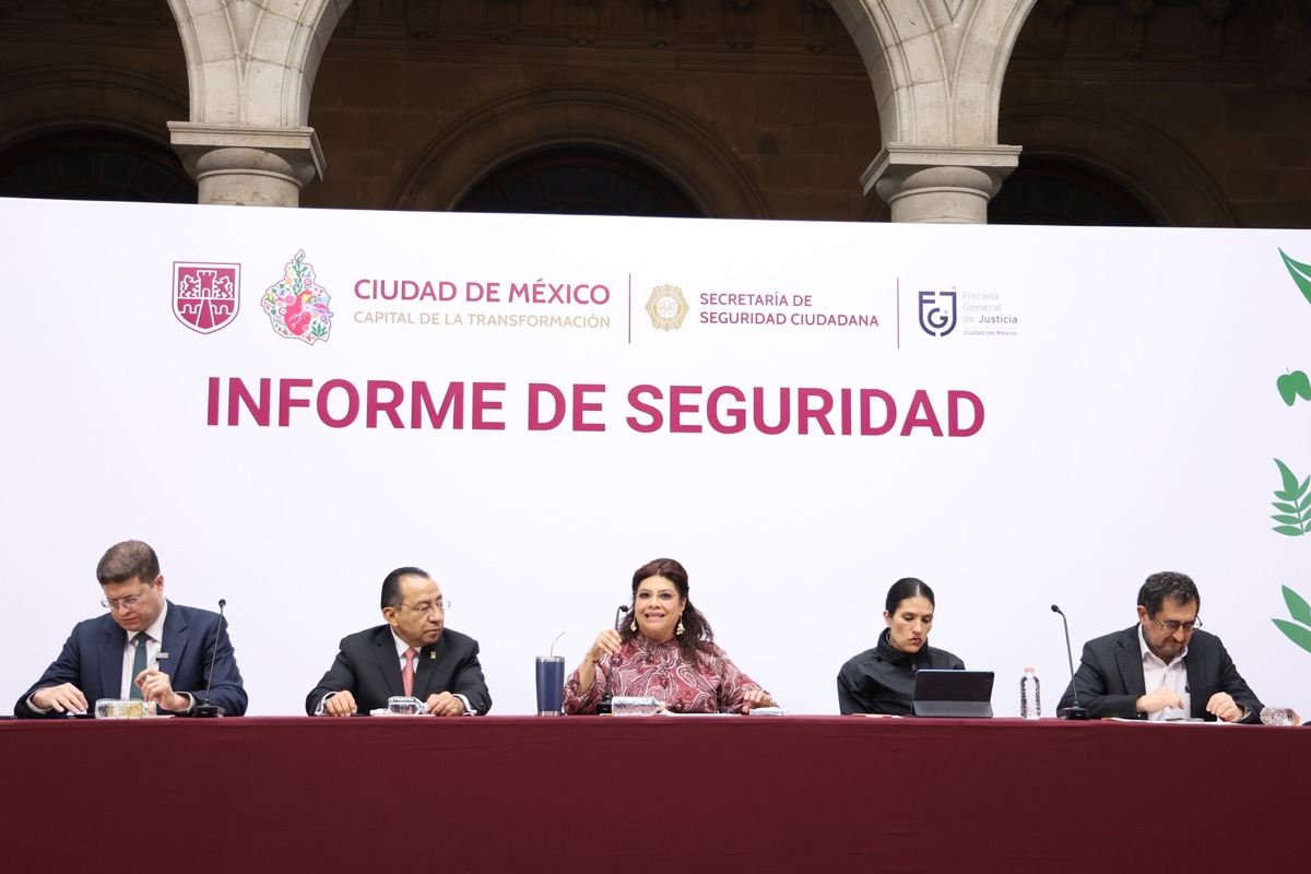 Gobierno de CdMx presenta informe de seguridad en la capital. (Foto: especal)