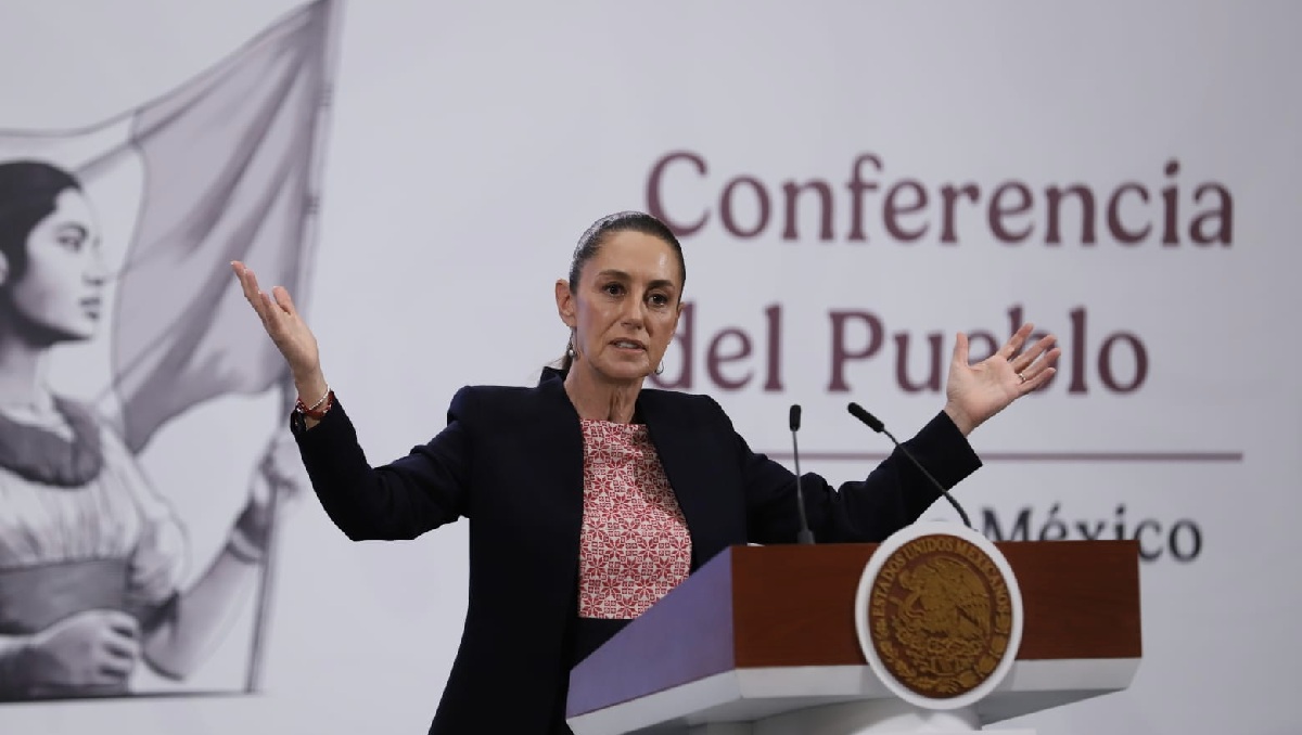 La jefa del Ejecutivo federal hoy, en su conferencia de prensa mañanera. | Octavio Hoyos
