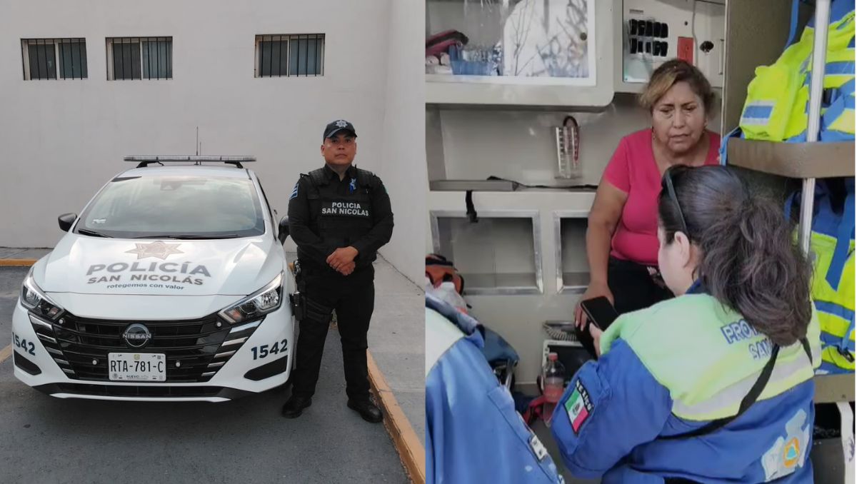 La mujer fue auxiliada por elemento de seguridad de San Nicolás. | Especial