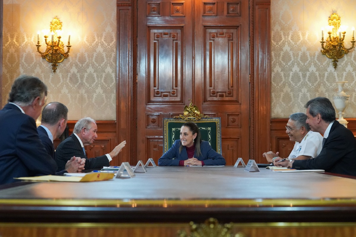 Claudia Sheinbaum recibió a directivos de Blackstone en Palacio Nacional. | Especial