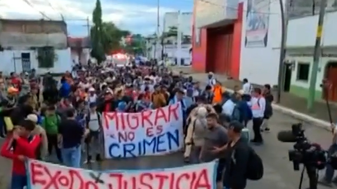 Nueva caravana en Chiapas conformada por extranjeros de 12 países