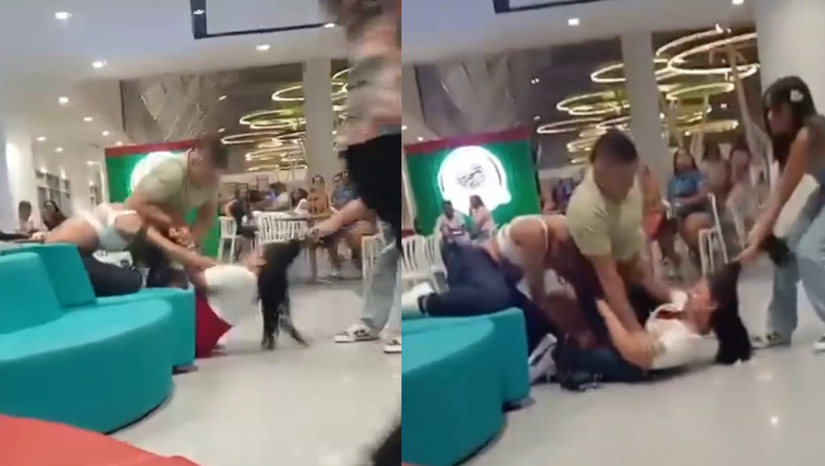 Mujer descubre infidelidad de su esposo y pelea con ella. | X @ColombiaOscura_