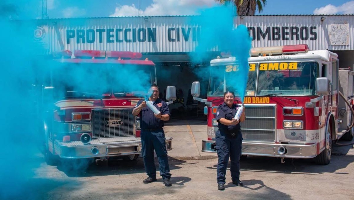 Realizan revelación de sexo en cuartel de bomberos de Río Bravo