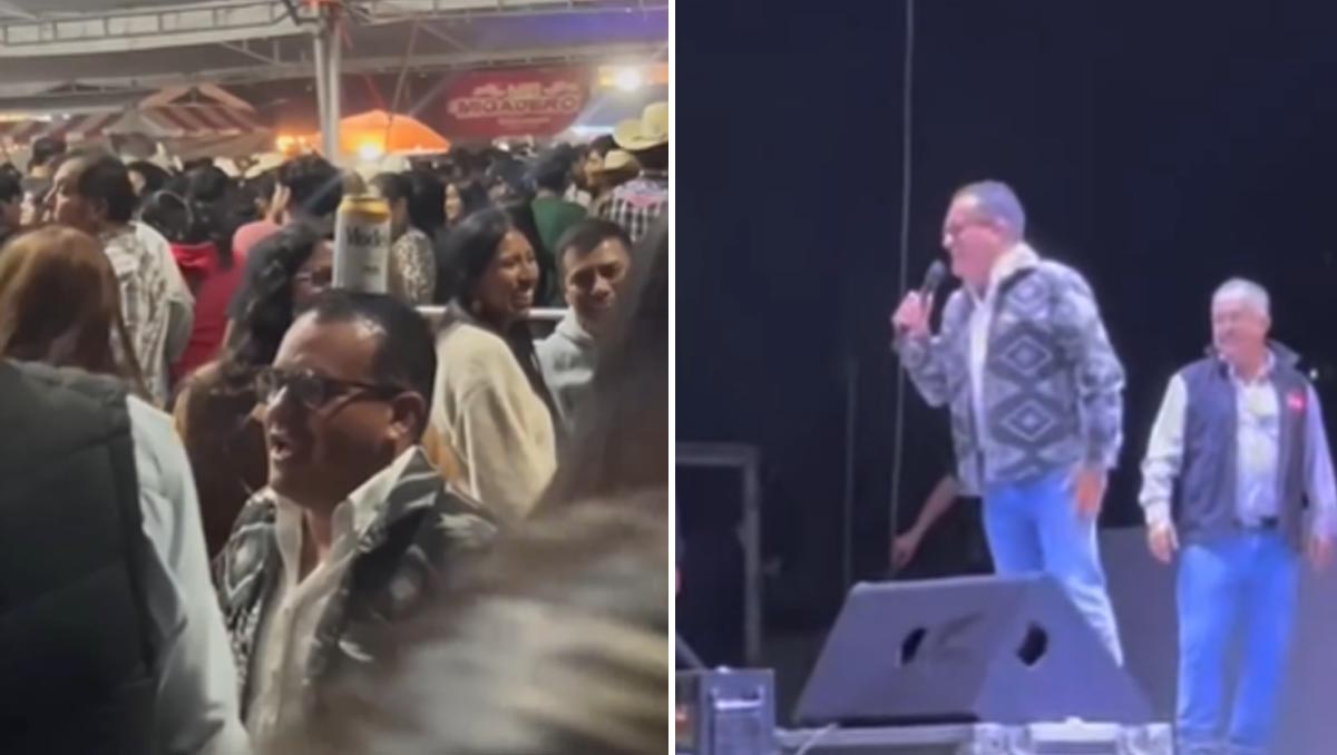Captan a edil de Ixmiquilpan bailando con una lata de cerveza en la cabeza
