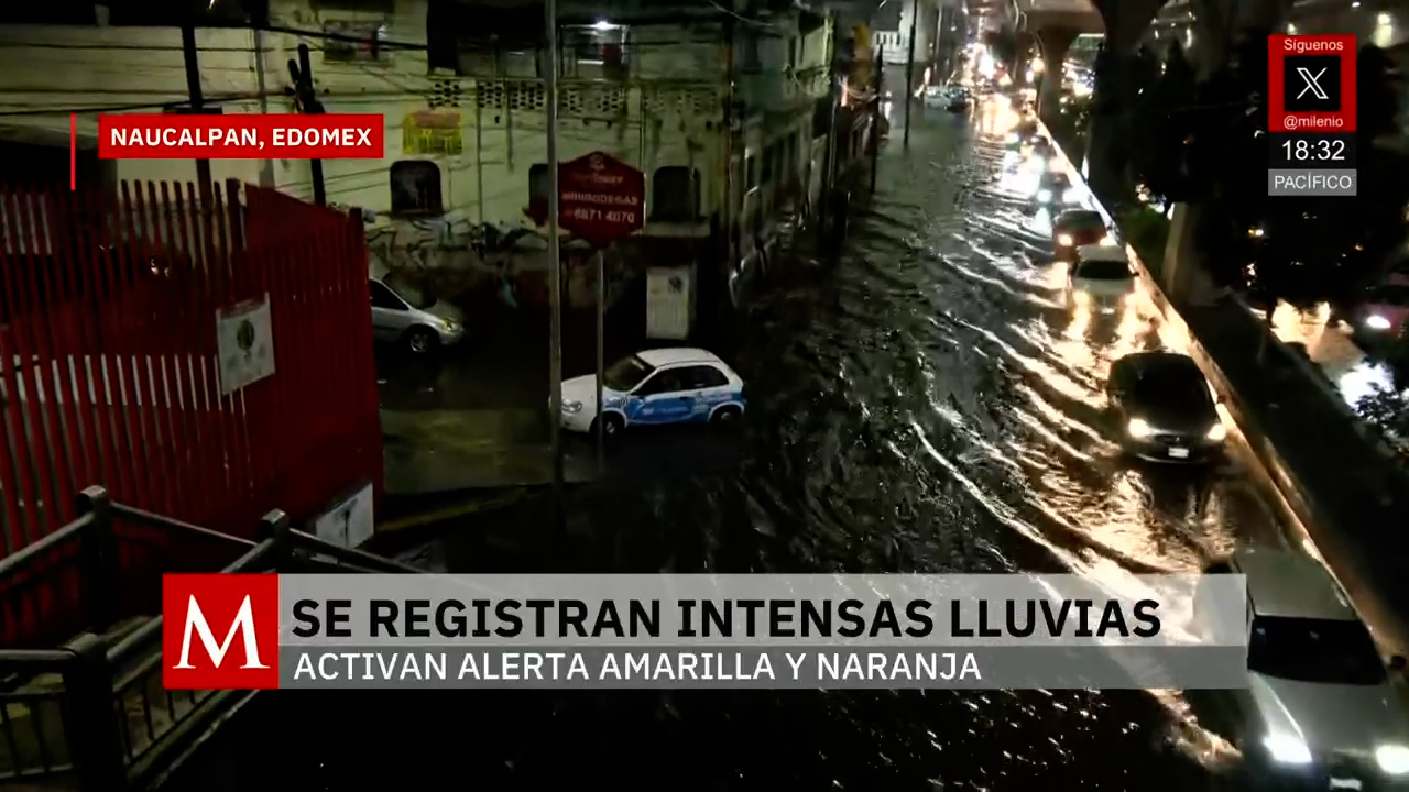 Lluvias en Naucalpan activan alertas por riesgo en Edomex