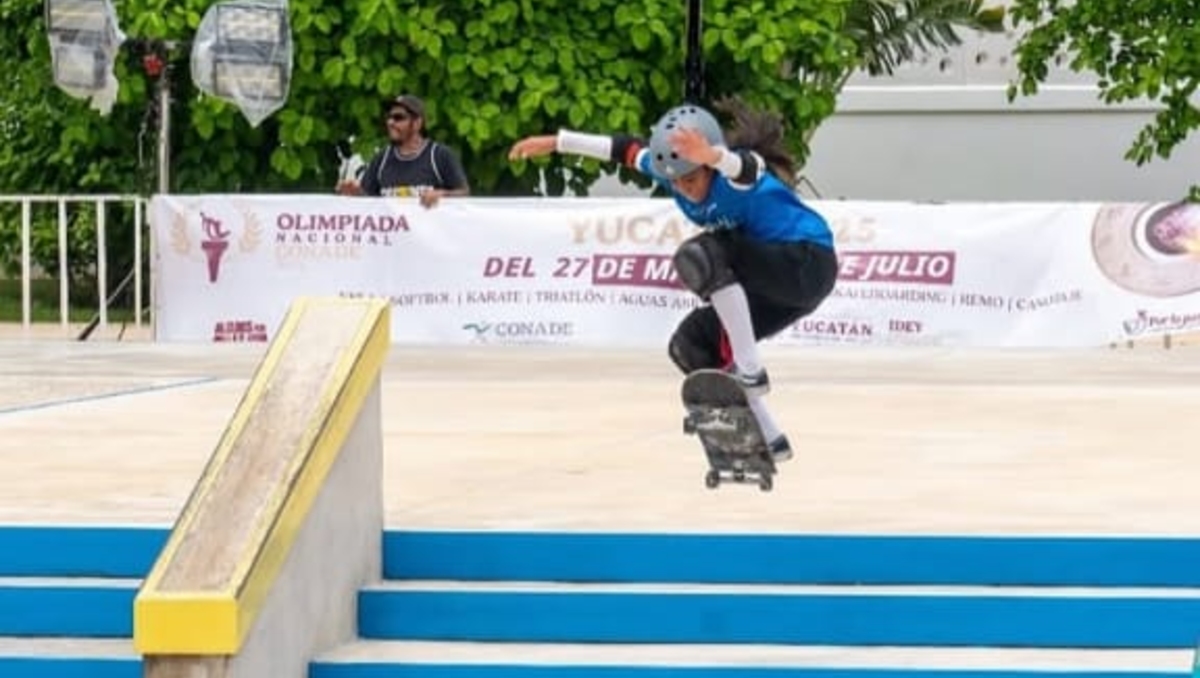 María José de 11 años debutó esta tarde en el skateboard de los Panamericanos Junior 2025 (Foto:  IG  maryjo._.skate)