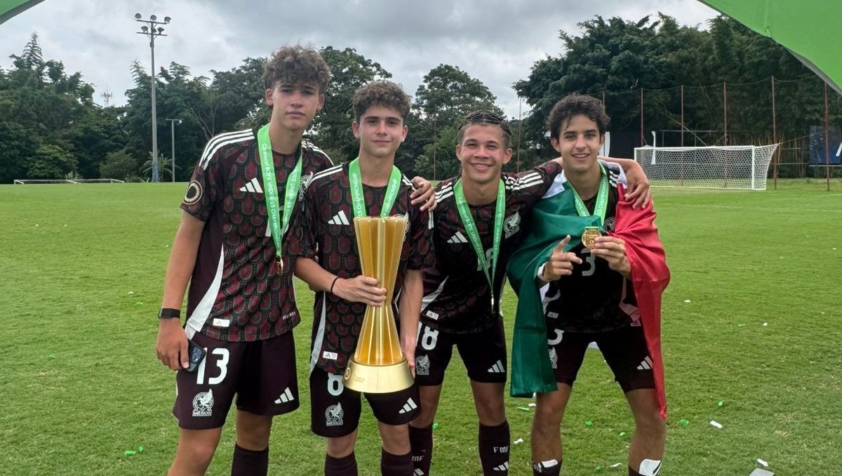 Selección mexicana Sub 15 conquista campeonato de la Concacaf (X @Rayados)