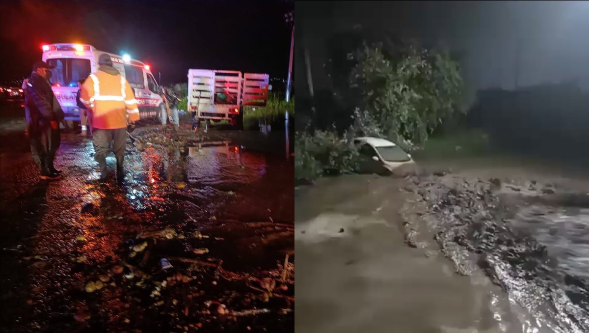 Por las inundaciones en Tenango del Valle se reportaron daños dentro de viviendas y en algunos vehículos. Foto: (Especial)