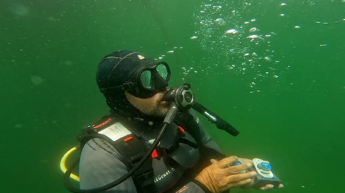 Juan Manuel Barnard, biológo Marino y doctorante en Ciencias Ambientales. (Foto: video Juan Manuel)