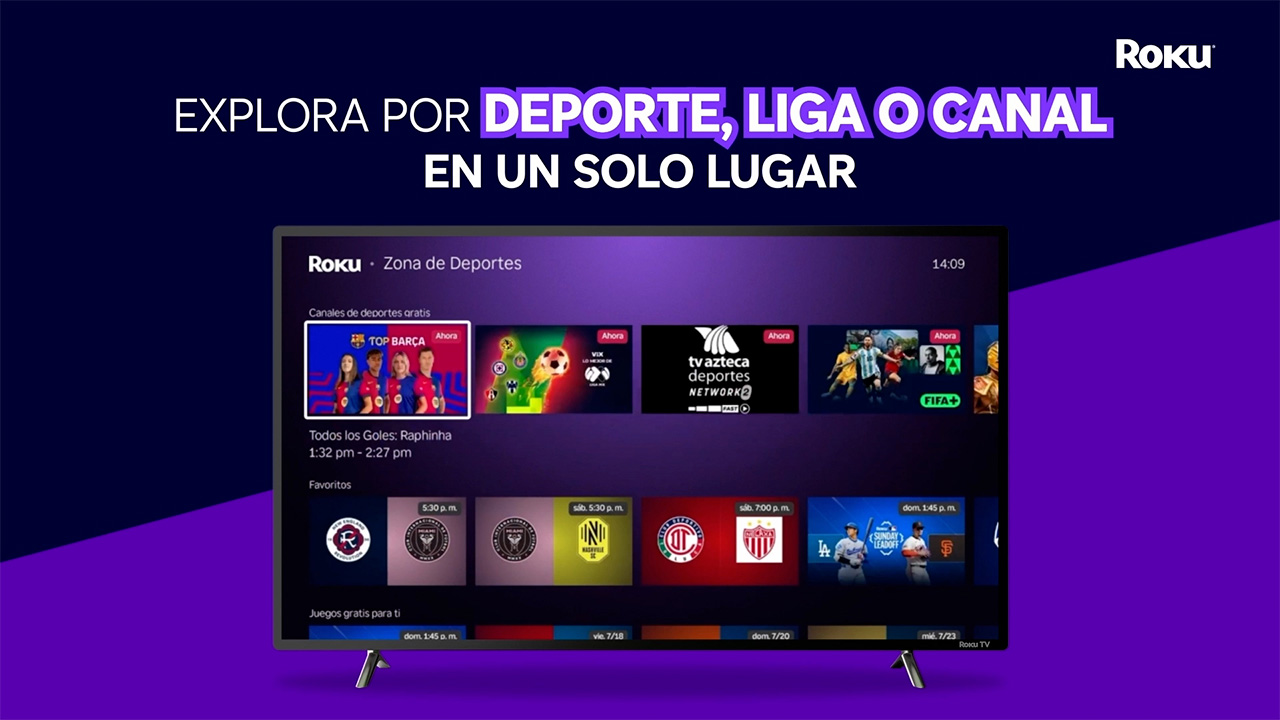 Roku lanza Sports Zone, un centro de mando para ver deportes en streaming