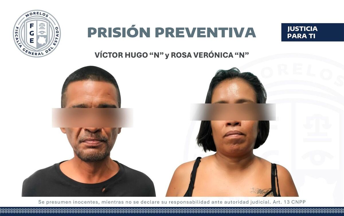 Rosa Verónica 'N' y Víctor Hugo 'N' detenidos por secuestro agravado en Morelos | Especial