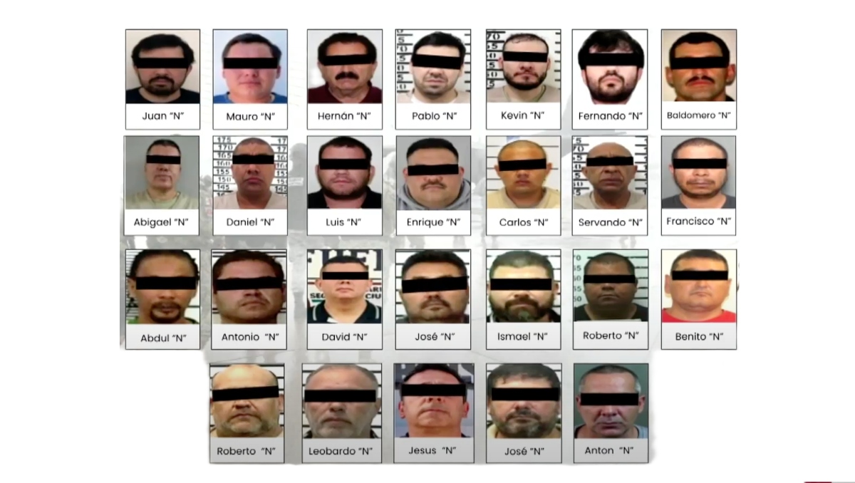 Las autoridades compartieron las fotografías de los detenidos que fueron enviados hacia Estados Unidos. | FGR