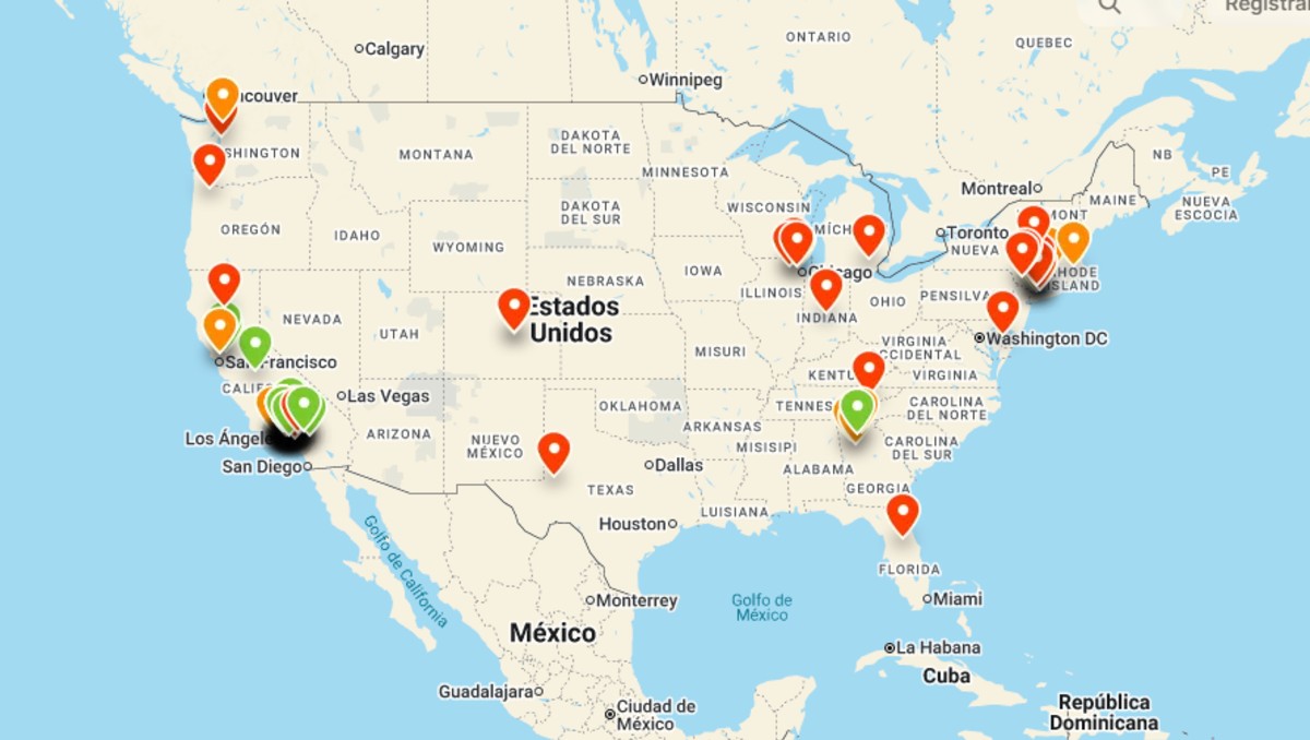 Mapa interactivo de People Over Papers. | Captura de pantalla