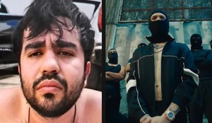 El Piyi, jefe de seguridad de Los Chapitos, y una captura del video de La People II