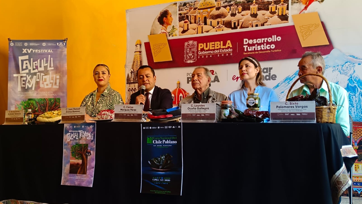 Presentan feria del Chile en Nogada y del Calpulli Texmocali en Puebla | Leslie Mora