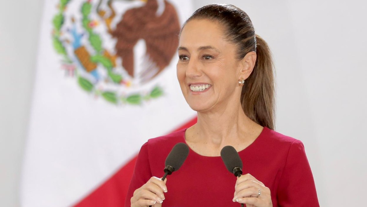 La Presidenta durante la conferencia matutina desde Chetumal, Quintana Roo. | Foto: Ariel Ojeda