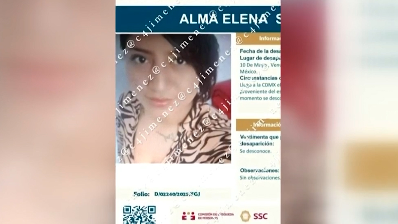 Encuentran cuerpo de mujer desaparecida en CdMx; se identifica como Alma