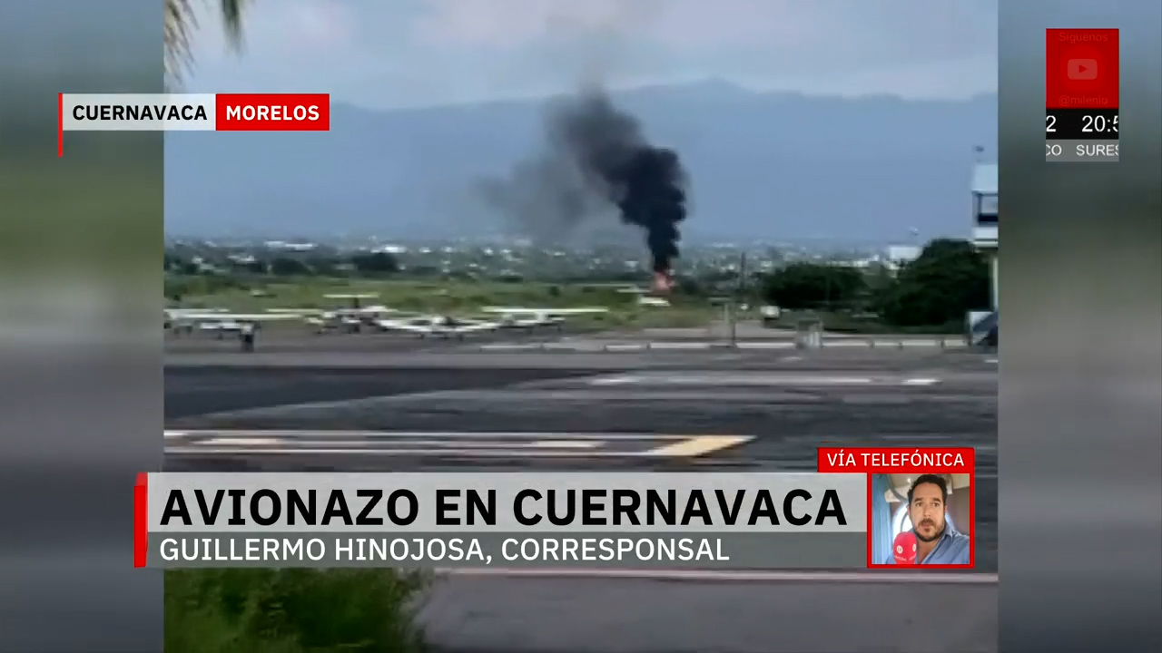 Avión se accidenta durante aterrizaje en aeropuerto de Cuernavaca y deja heridos