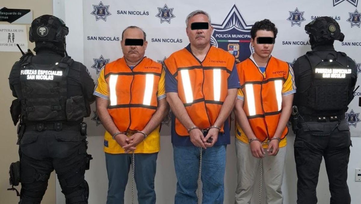Los detenidos fueron identificados como Erick, de 24 años; Alberto, de 52 años, y Víctor, de 54 años | Especial