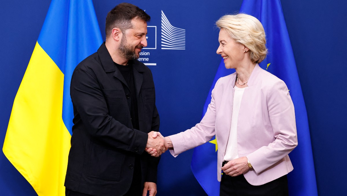 Von der Leyen, Macron, Starmer y Merz acompañarán a Zelensky a EU. | AFP
