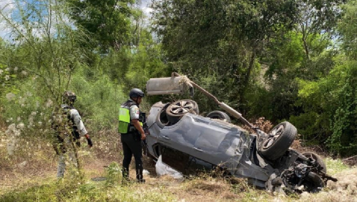 Accidente en carretera Victoria-Matamoros. (Guardia Nacional)
