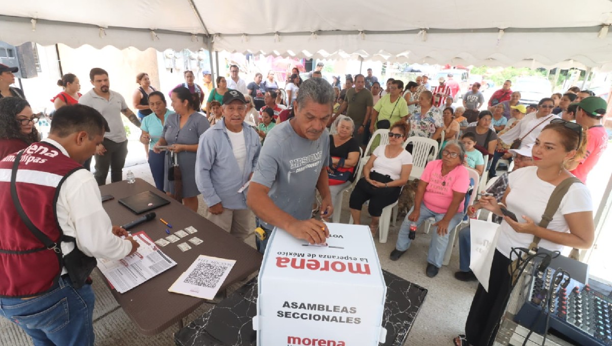 En Tamaulipas este domingo se realizó la elección de 500 comités de Morena. (Cortesía)