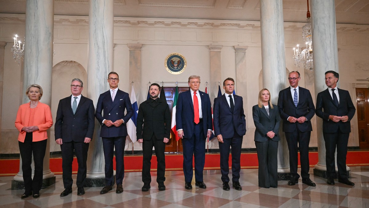 Donald Trump fue el anfitrión de líderes de las principales potencias europeas. | AFP