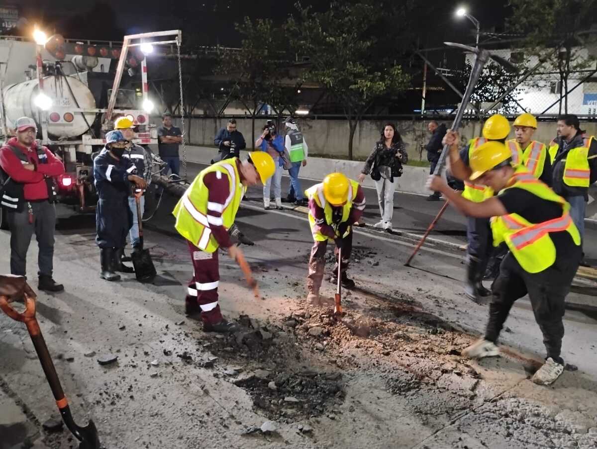 Durante la madrugada se hará la reparación del pavimento (Foto: Jesús Quintanar).