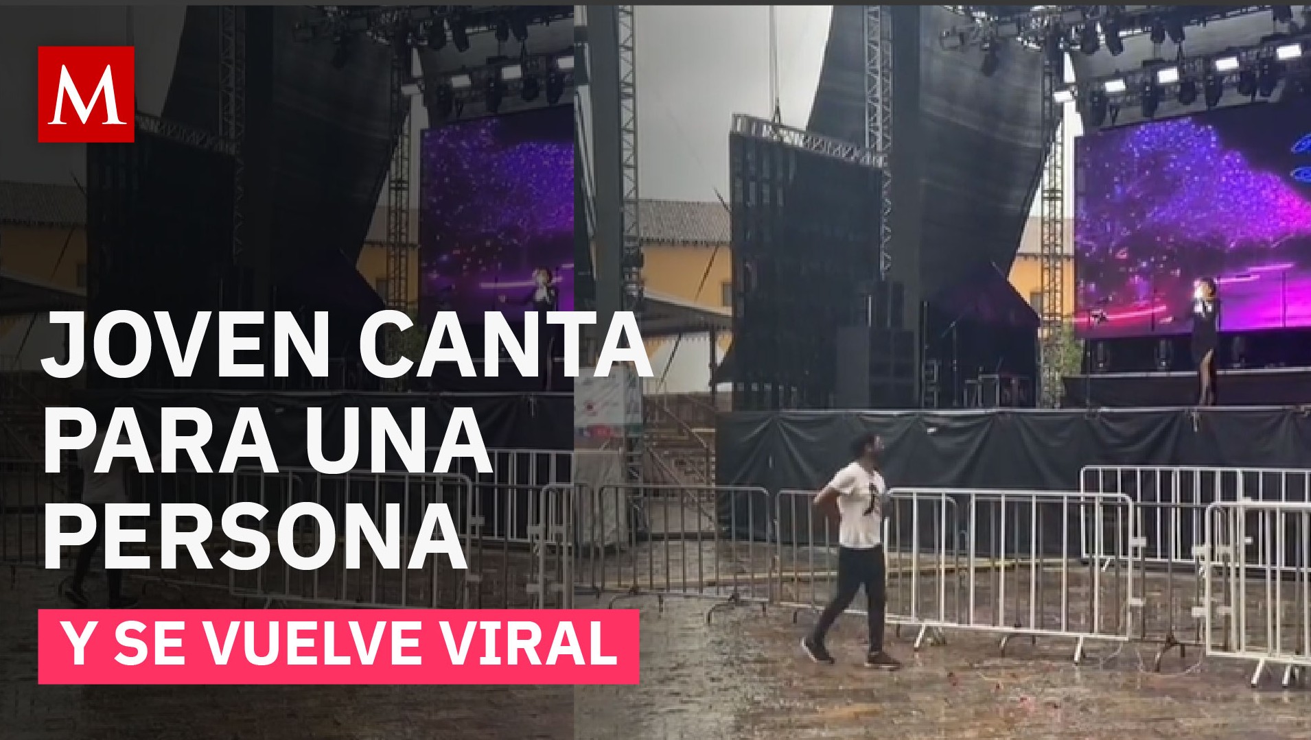 Cantante se vuelve viral al presentarse con solo un espectador en la Feria de la Manzana de Zacatlán