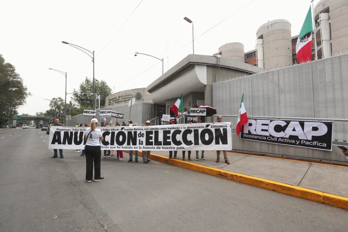 Un grupo de aproximadamente 20 personas acudió al Tribunal Electoral para manifestarse. | Especial