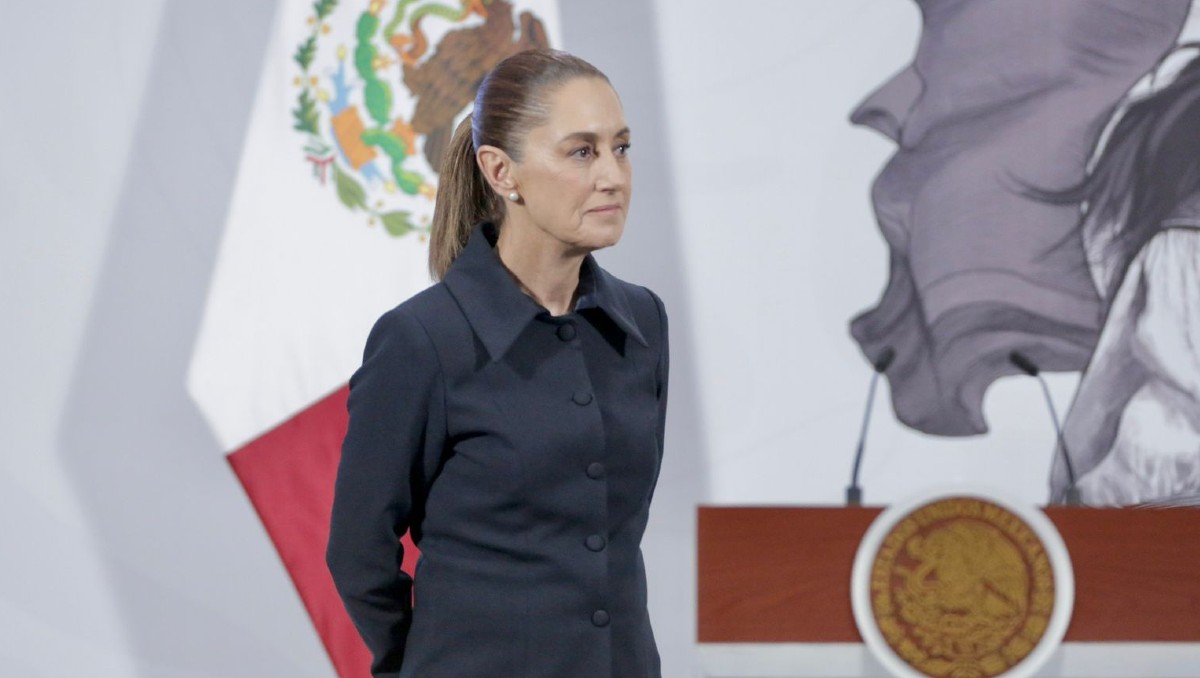 La presidenta Claudia Sheinbaum durante la conferencia de prensa matutina. | Foto:  Ariel Ojeda