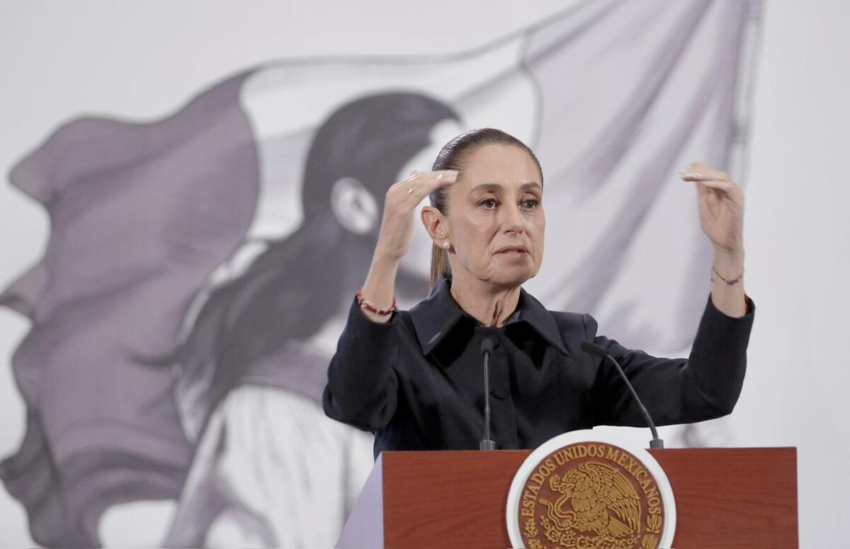 La presidenta Claudia Sheinbaum en conferencia de prensa. | Ariel Ojeda