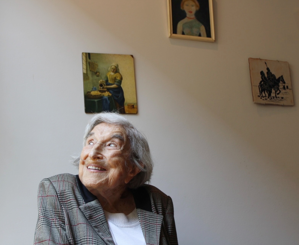 Margit Frenk en su casa. (Foto: Uriel Santiago Velasco)